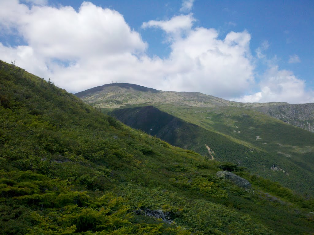 Mt. Washington Summit and Lion Head Across Shoulder of Boott Spur Near Split Rock (Landscape), July 19 2011 by Arkie_in_CT