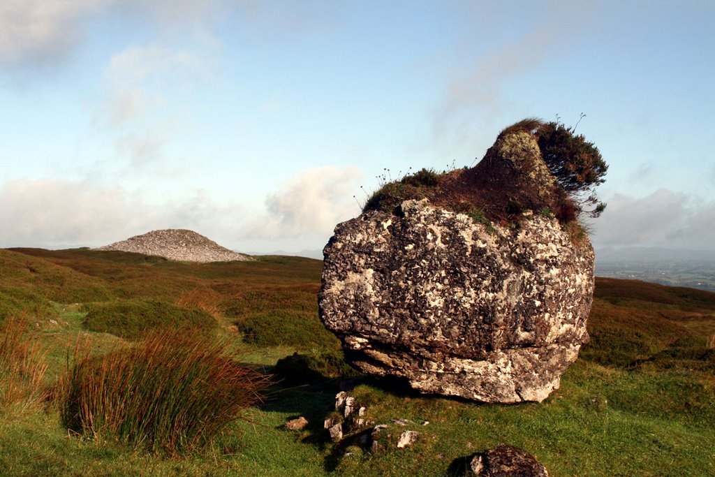 Carrowkeel - Boulder with peat Hat! by Adrian Farwell