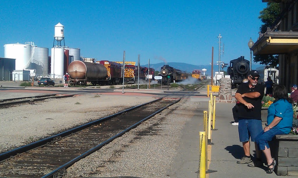 Front of train Station in Alamosa, CO by eggehad