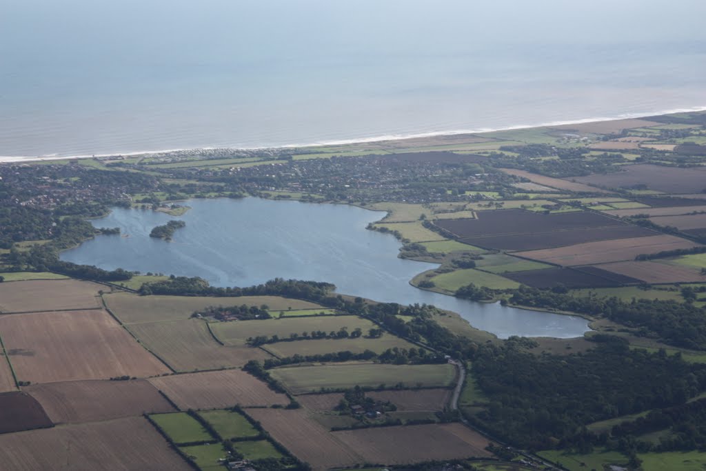 Hornsea Mere from a Microlight Aircraft by David Prideaux