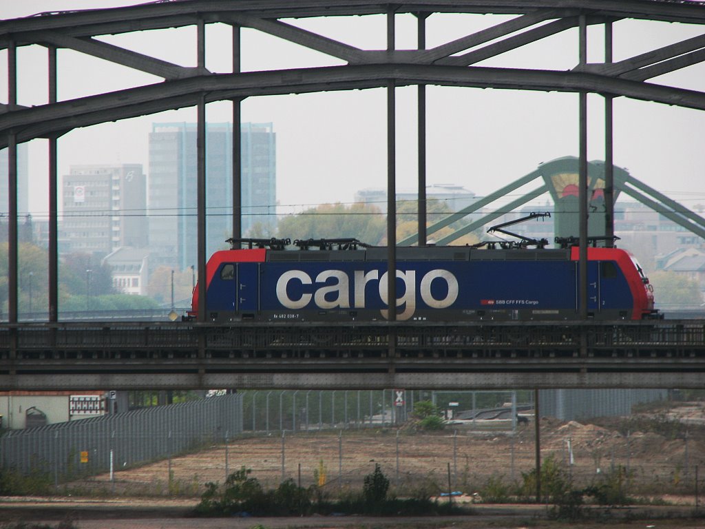 Cargo Locomotive crossing the Main by L188