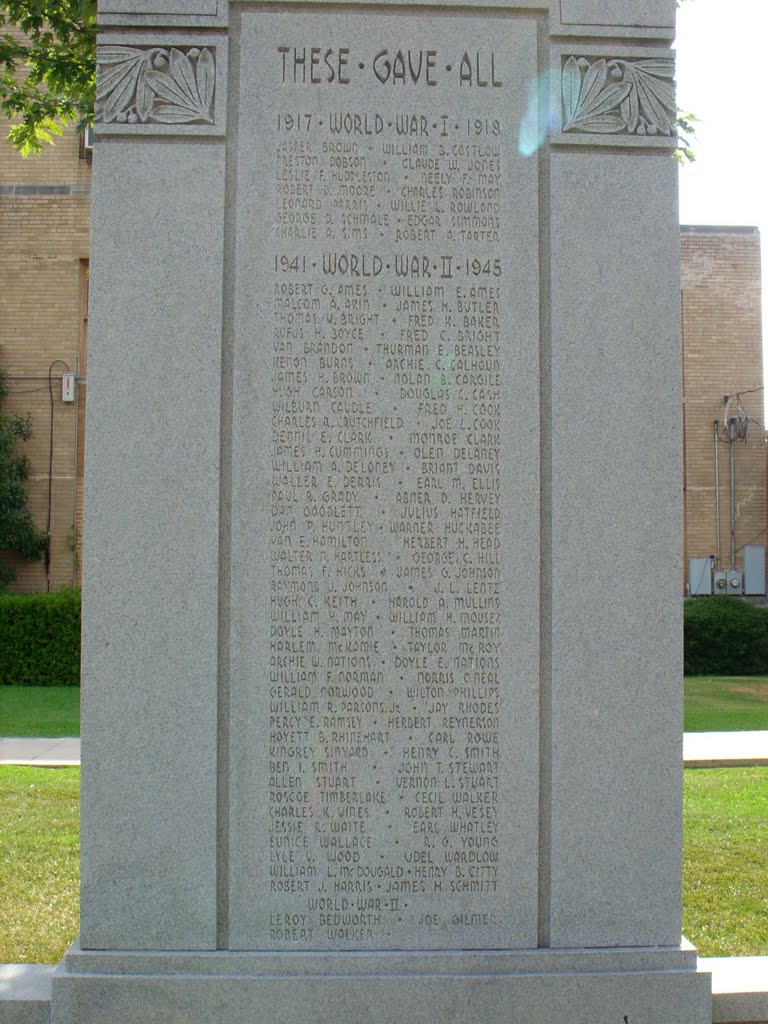 Hempstead County World War 1 and 2 Memorial by Chris_89