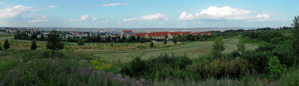 Blick über Felder in die Stadt by Kampfmops1976