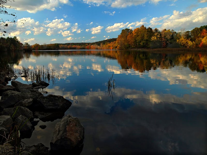 Eagleville Lake Autumn by Connecticut Yankee