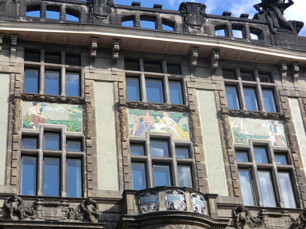 Prague houses in the Na Příkopě by hvbemmel