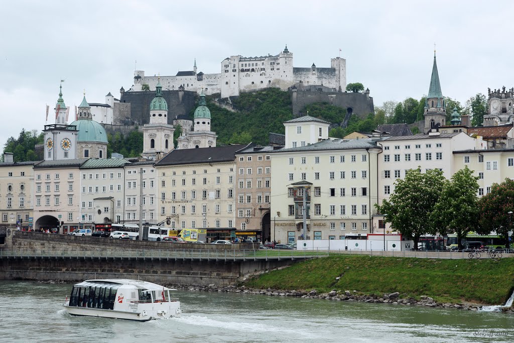 View from Mozart bridge. Salzburg, Austria May 2010. by Stekloff