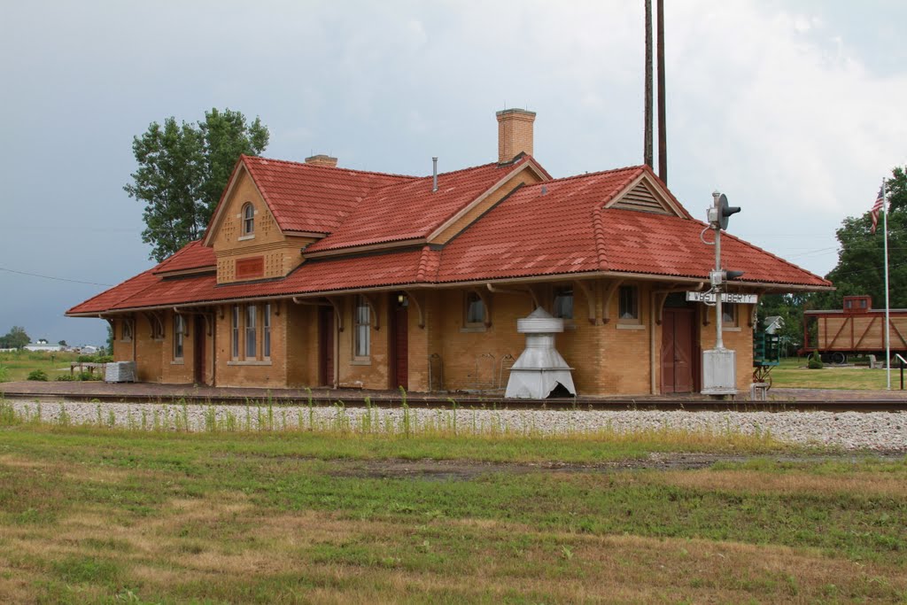 Former Rock Island Railroad Train Station, West Liberty, Iowa, July 2011 by archlapeer