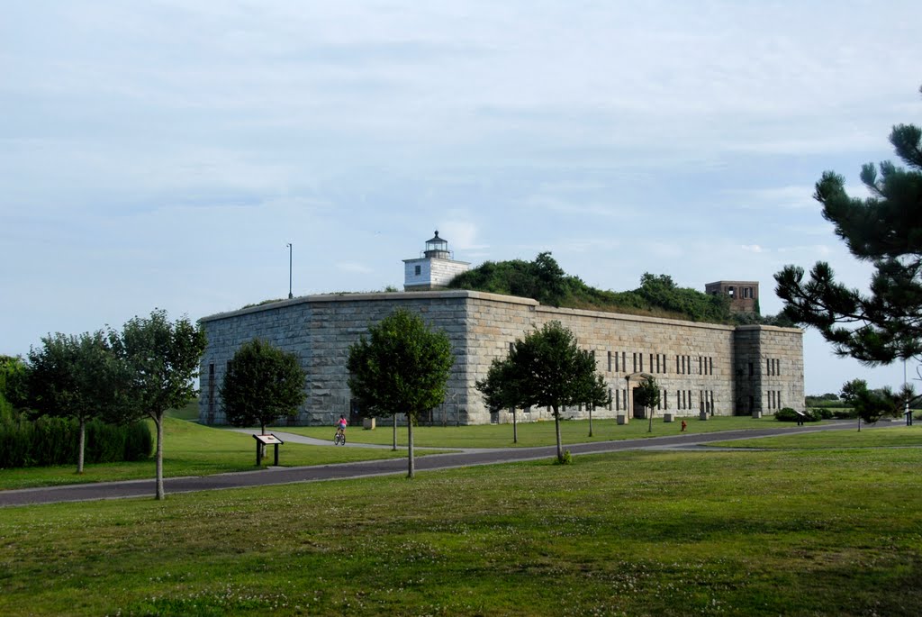 Historic Fort Taber and The Clark's Point Light Within by Hank Waxman