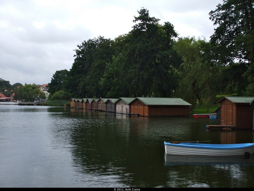 Boat Houses on the lake, Haussee, Feldberg, Germany by rustyruth