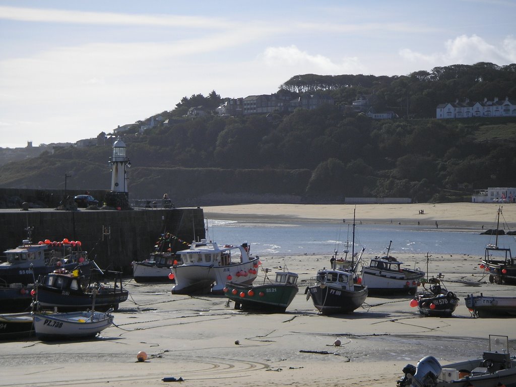 Fishing boats at St Ives Cornwall, England by loronb