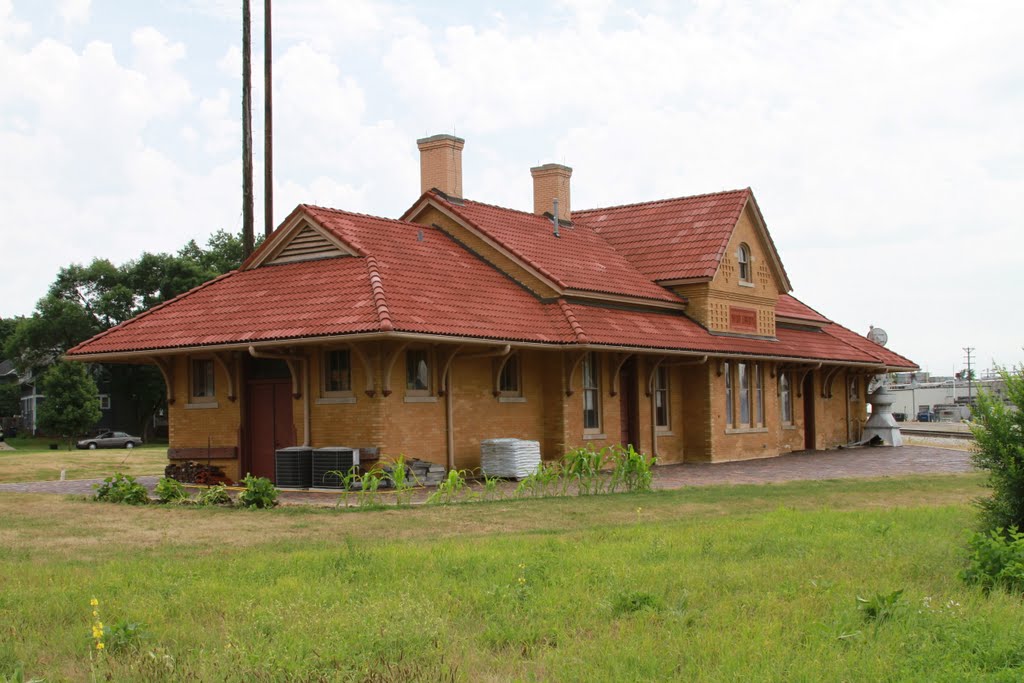 Former Rock Island Railroad Train Station, West Liberty, Iowa, July 2011 by archlapeer