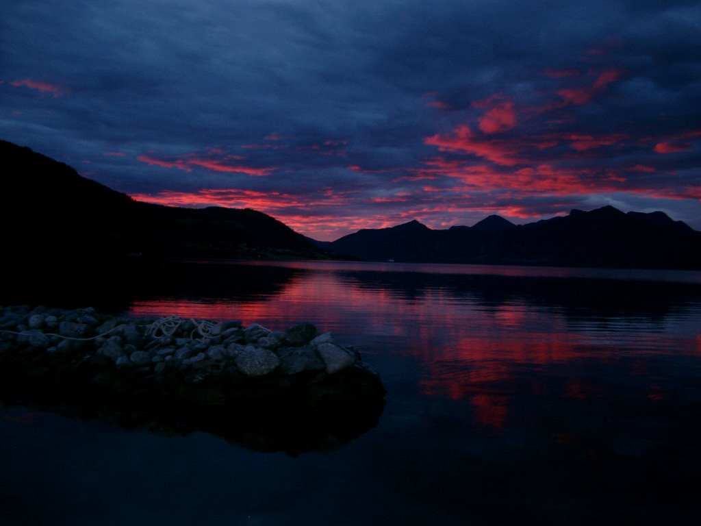 Dalsfjord by night by drahre