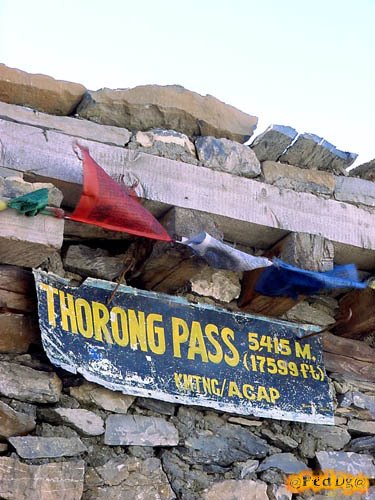 Thorong Pass Sign at Tea House(may be top of the world) by PedDg