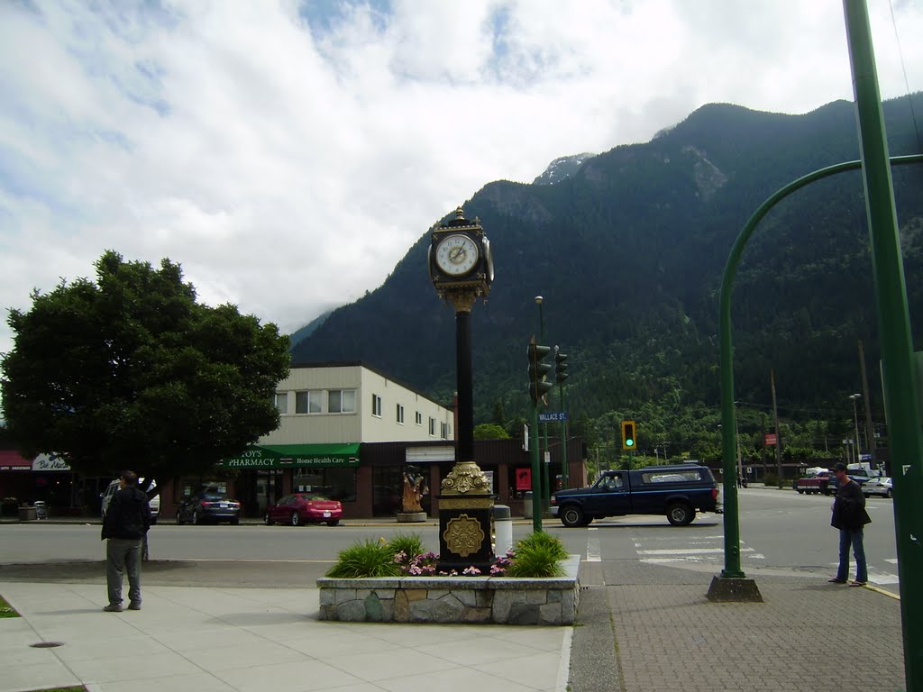 Hope B.C. town clock in the city centre by jerpencz