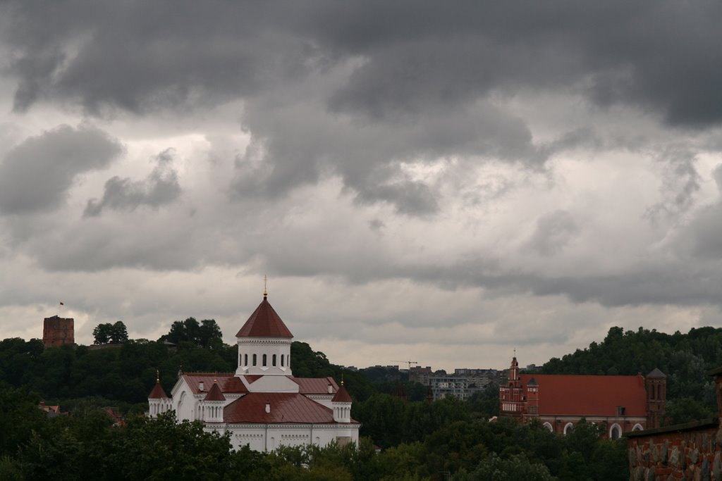 Gediminas Tower, Cathedral of the Theotokos and St. Anne's Church, Vilnius by steven.hfh