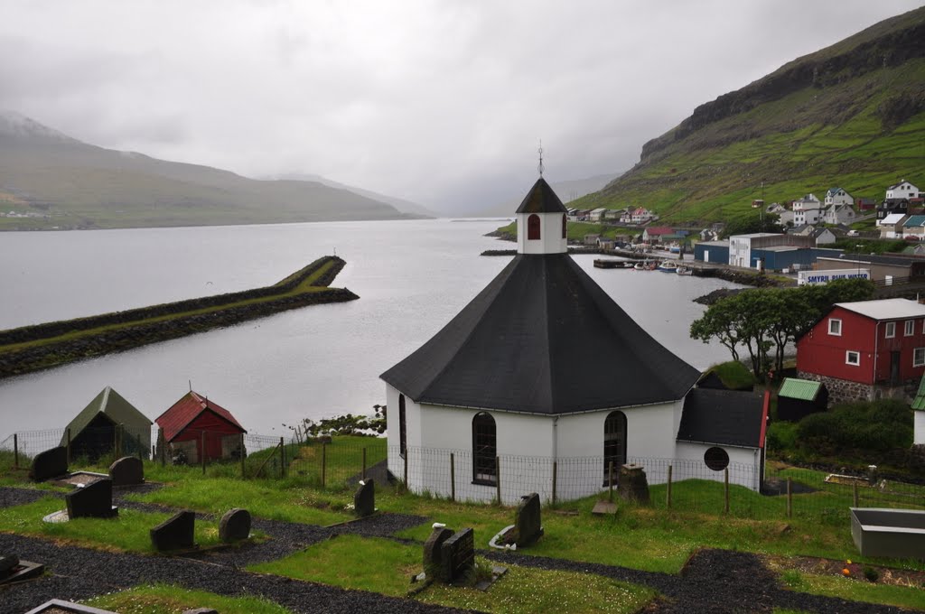 Octagonal Church in Haldarsvik, Streymoy Isl. by mtelnov