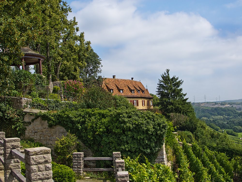 Schloss Kleiningersheim - Jägersburg über dem Neckar by Margarete Hartert