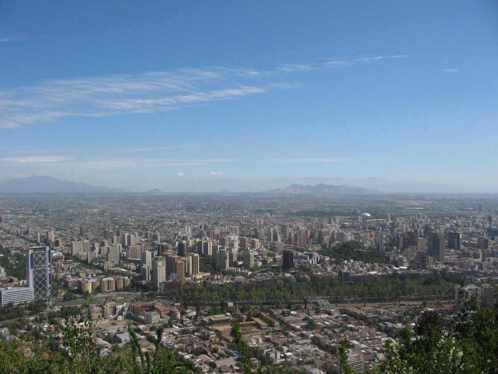 una muestra de santiago desde el cerro san cristobal by paenmico