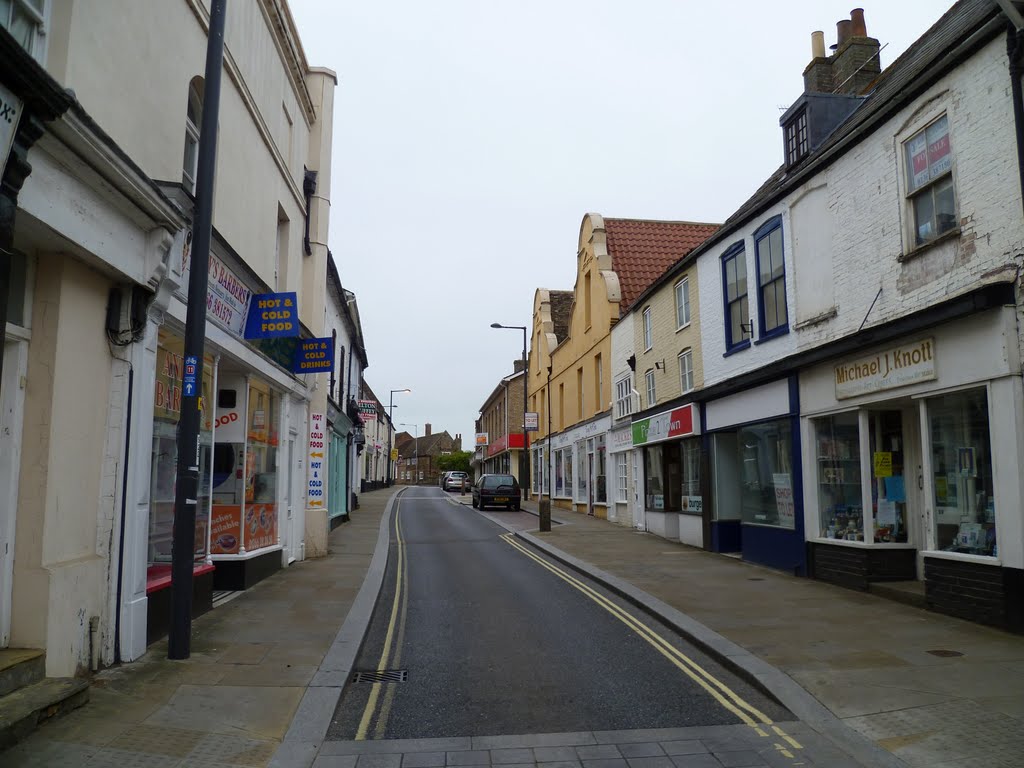 Downham market high street, pity about the double yellow lines. aug. 2011. by Michael & Grace.