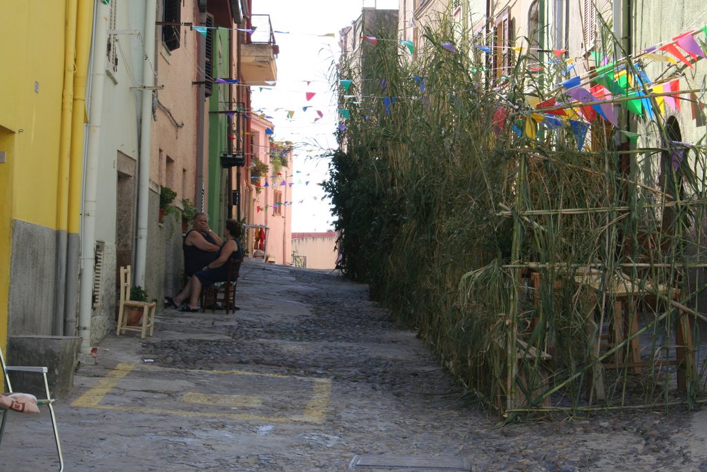 Baracca tradizionale di canne e alloro della festa di N. S. di Regnos Altos Bosa by mar59