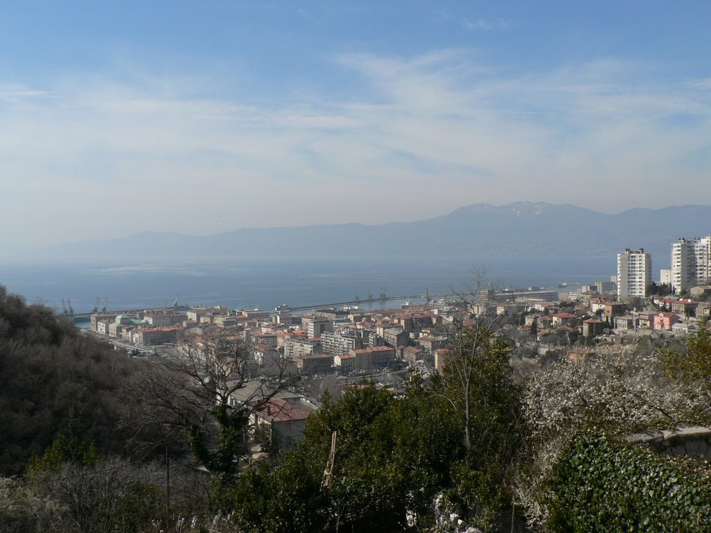 View to Rijeka from Trsat Castle by DXT 1