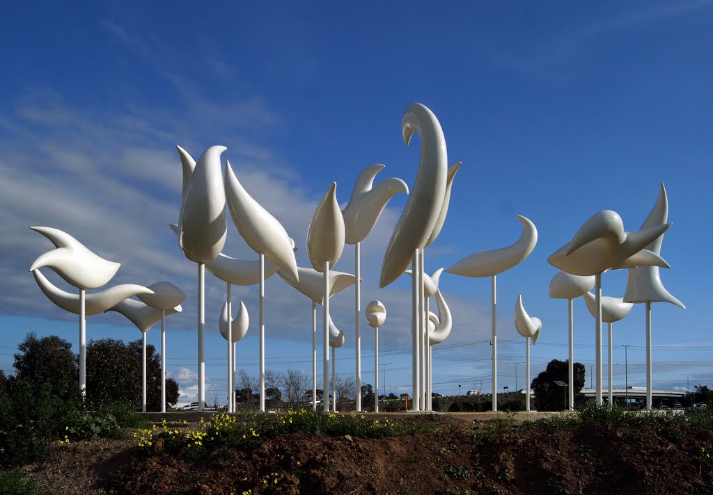 Fire Within 2 (2011). This $105,000 artwork, by Adrian Mauriks, is part of the Images of the West art project. Several local councils have contributed to the cost of the installation by Muzza from McCrae