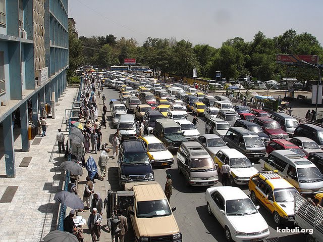 In front of the Ministry of Education- Kabul by Nasim Fekrat