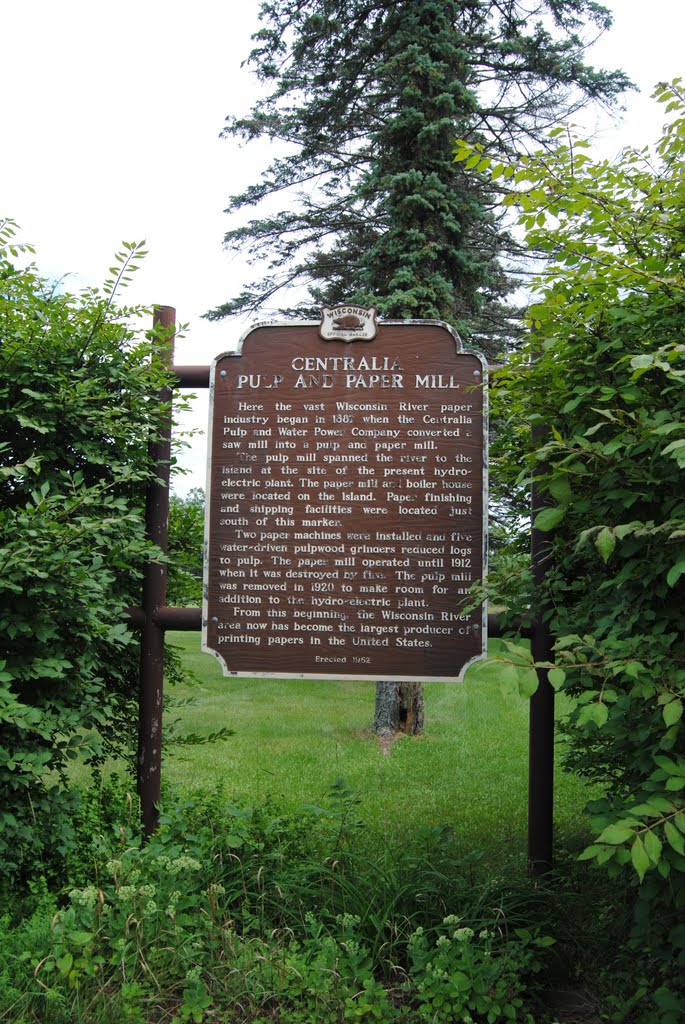 Centralia Pulp & Paper Mill Historical Marker, 1963 by farmbrough