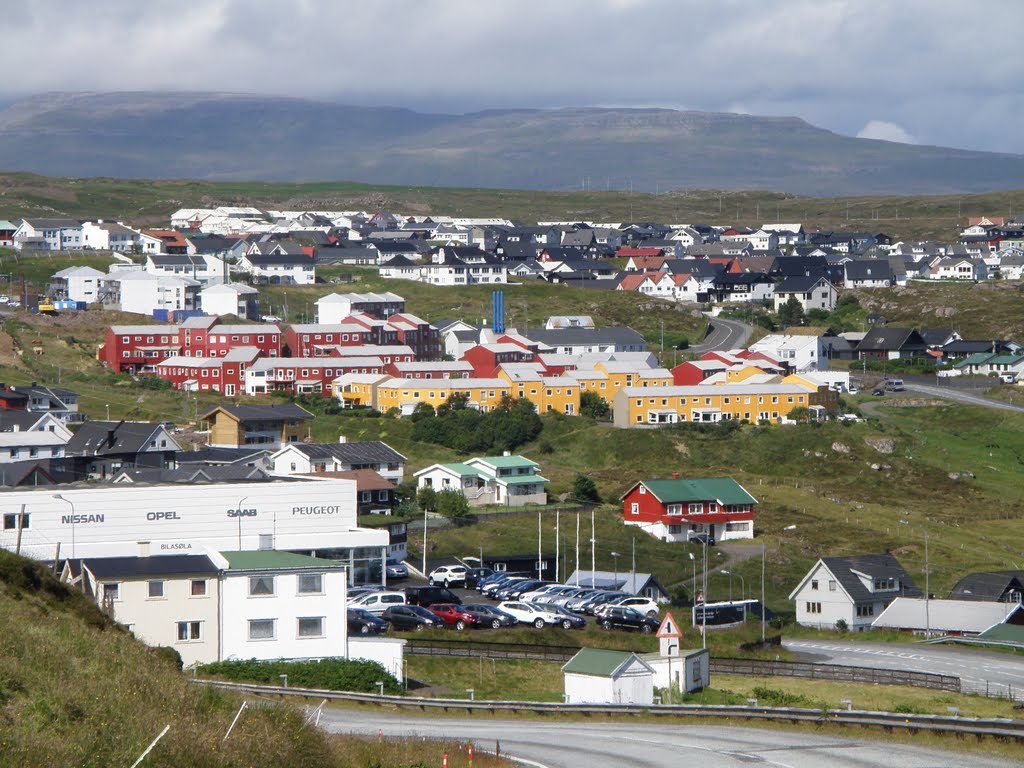 Oyggjarvegur, Berjabrekka, Á Ternuryggi, Hoyvík and Tórshavn, Faroe Islands by Eileen Sandá