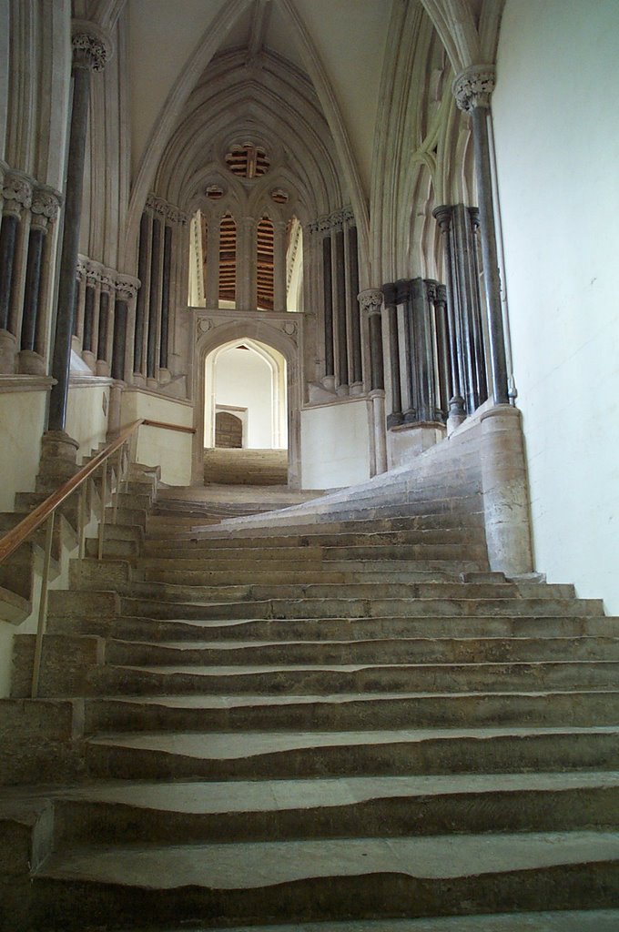 Stairway to Chapterhouse, Cathedral, Wells by susiesdad