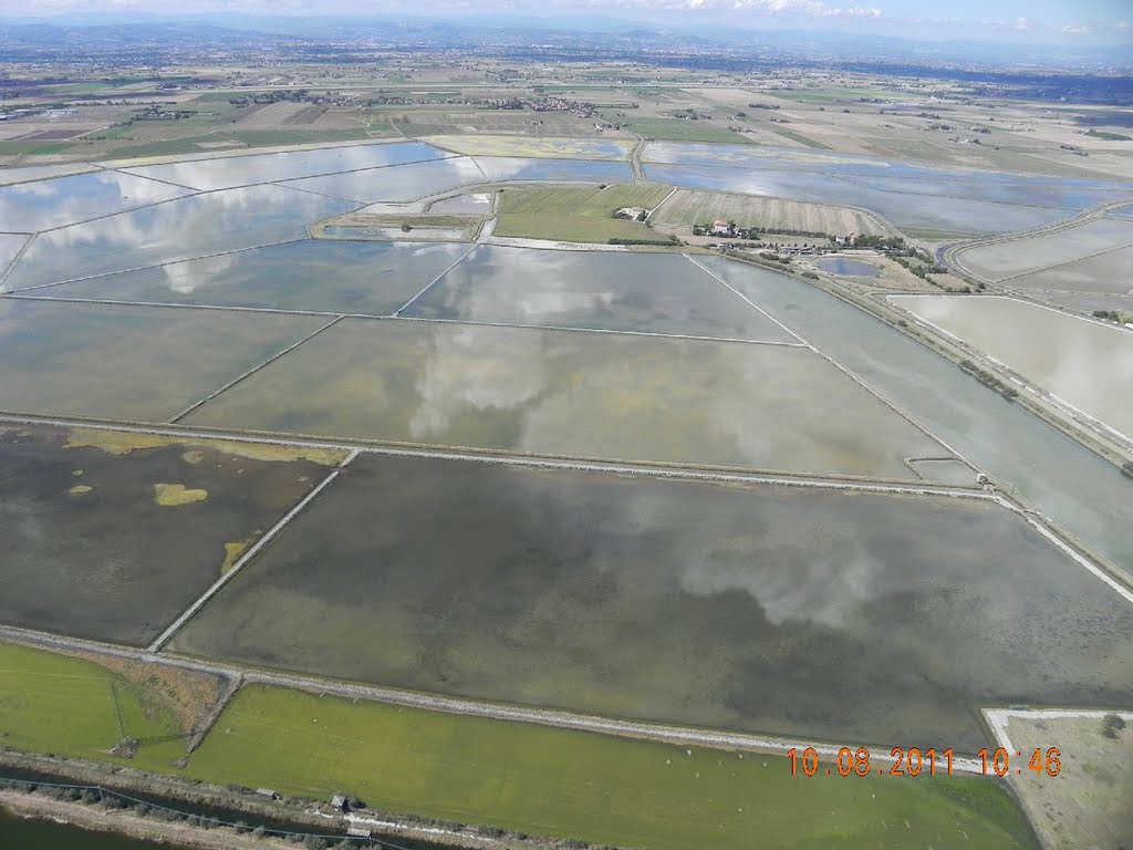 Liquid mirrors: evaporation ponds at Saline di Cervia by nicola baccetti