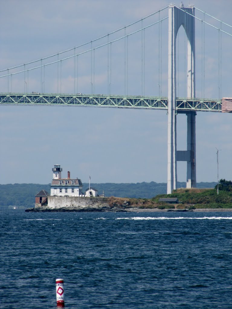 Rose Island Light from Fort Adams by Chris Sanfino