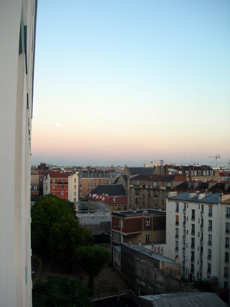 View towards Church of Saint-Vincent de Paul from Youth Hostel Léo Lagrange in Clichy by janiylinampa