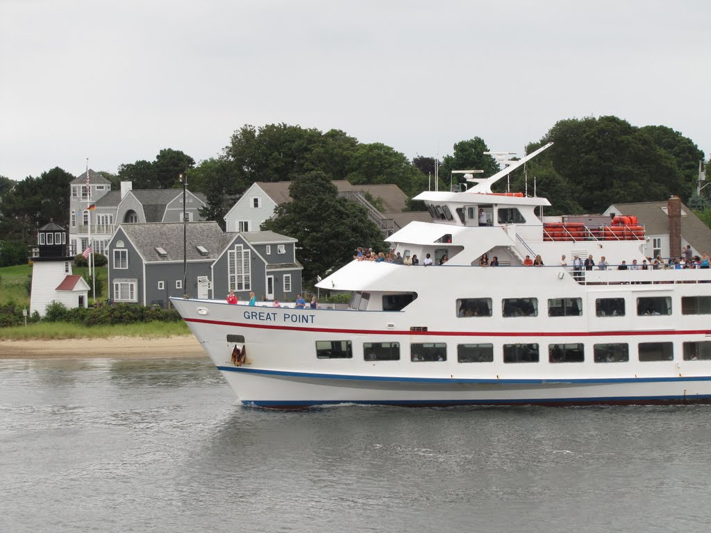 Hyannis Light from Nantucket Ferry by Chris Sanfino