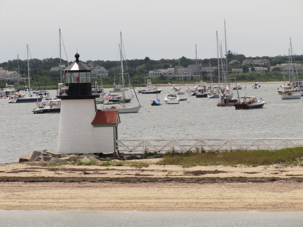 Brant Point Light from Nantucket Ferry by Chris Sanfino