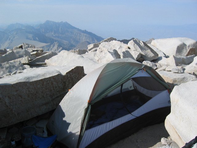 My tent on the summit by Joe Dawson