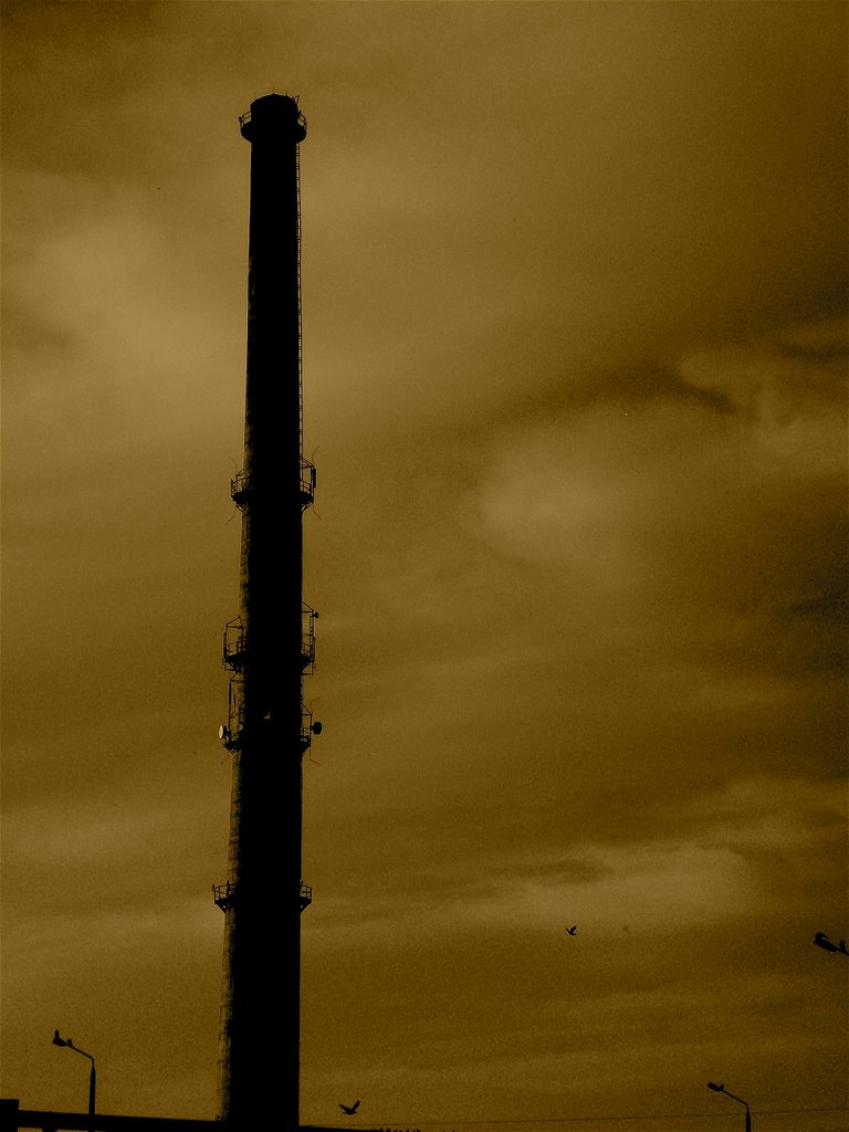 old factory chimney by Moonchild