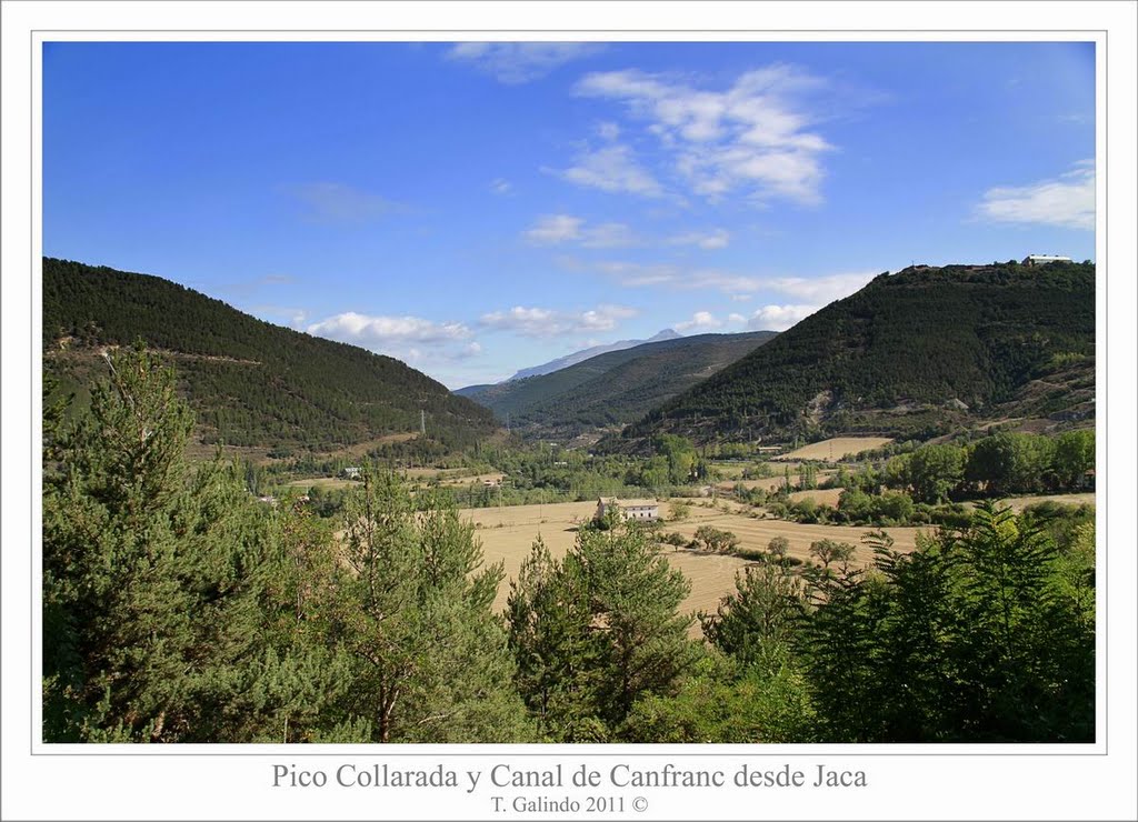 Pico Collarada y canal de Canfranc desde la fuente de la Salud, en Jaca by Tomas Galindo