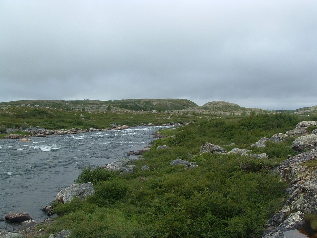 Second part of Caterpillar II rapid, Charpentier River by Lester Kovac