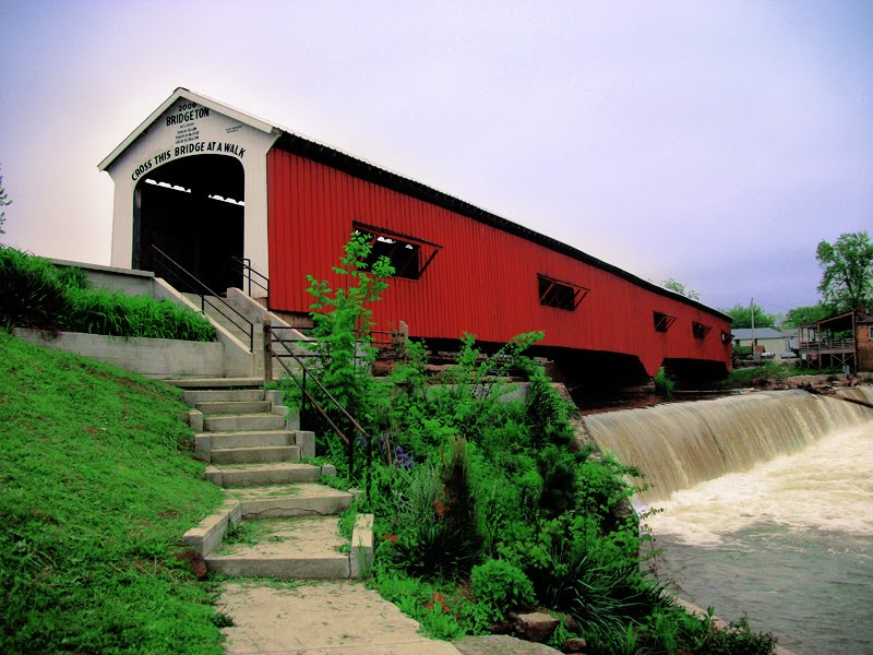 The Covered Bridge at Bridgeton by Larry Wilbourn