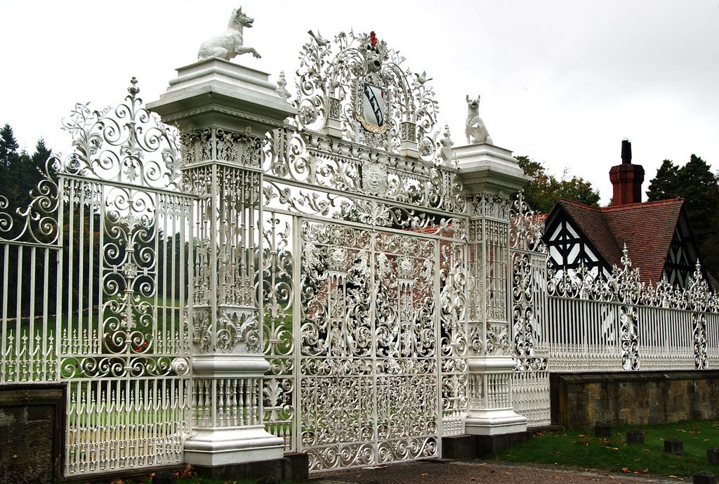 Chirk Castle gates by alan in spain