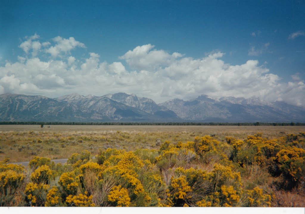 Tetons from a rest area by J Bbski