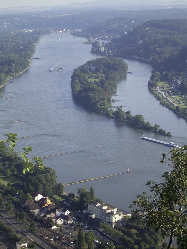 Blick vom Drachenfels bei Königswinter auf den Rhein. by awolter