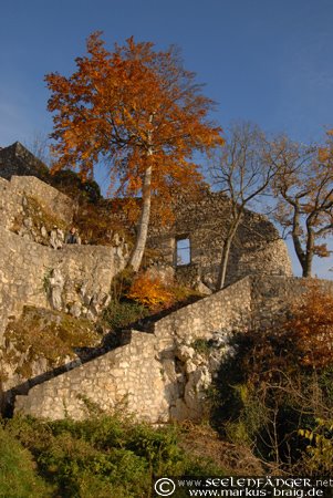 Treppe vom unteren Burggarten in die Burg by Markus Braig