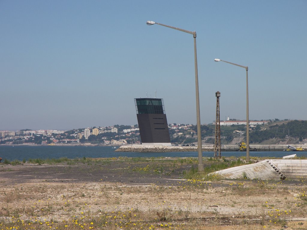 The maritime control tower seen from the eastern wharf by marco baldari