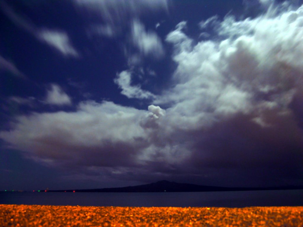 Rangitoto Island, at night by blue_polaris85