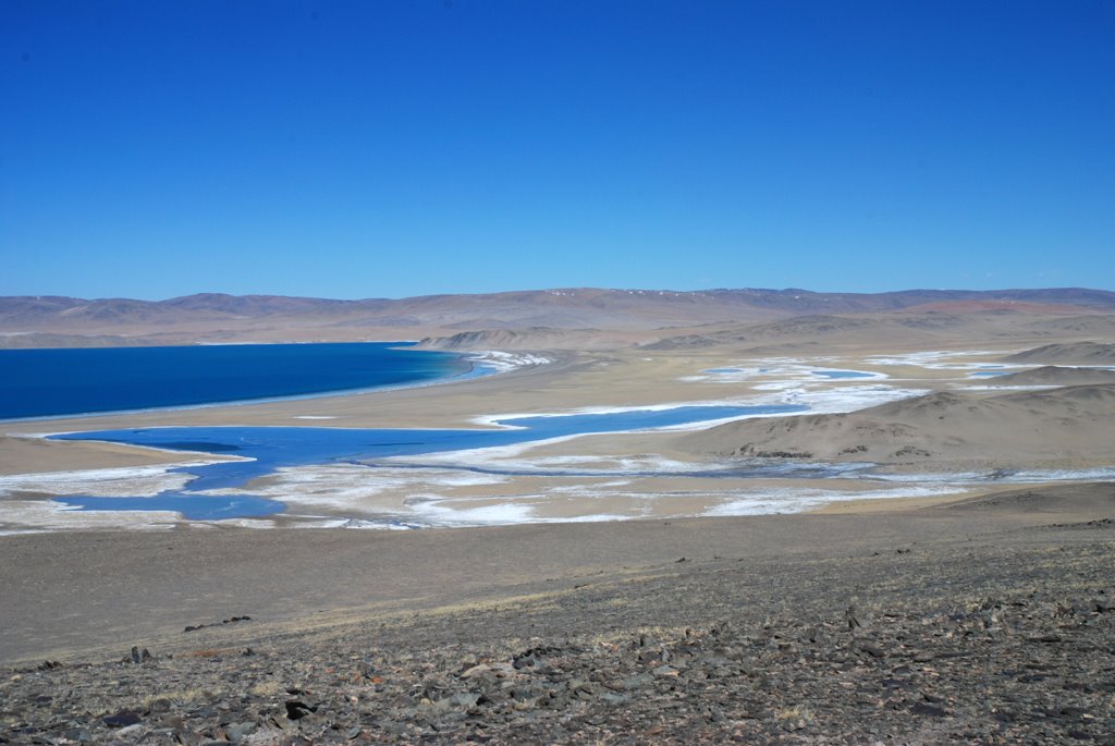 View of landscape full of lakes by wal+