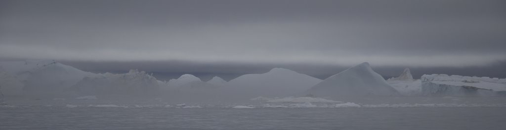 Icebergs in the fog, Illulisat, Greenland by Mikkel Fruergaard