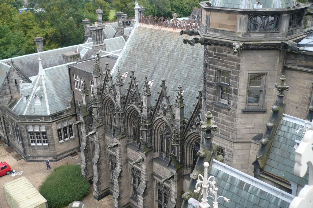 Rear of Fettes College viewed from the roof by lawrmaneebs