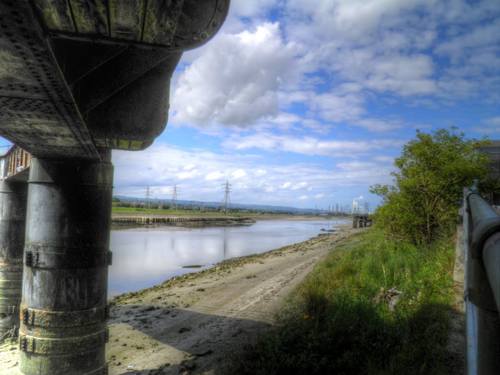 Flintshire Bridge from Hawarden Bridge by Rae Leeson